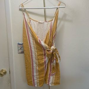 Yellow, Red, & White Wrap Dress LABOR DAY SALE